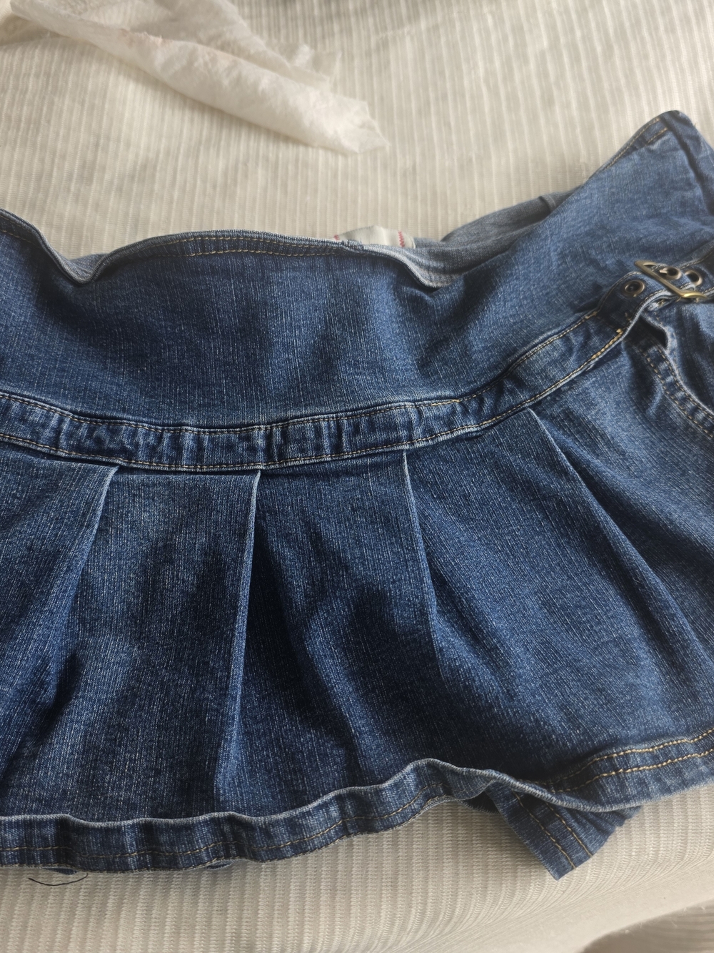BDG Urban Outfitters Denim Y2K Pleated Mini Skort.